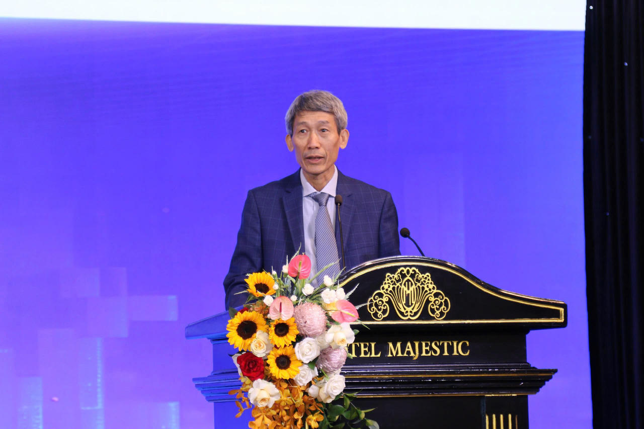 PGS.TS Phạm Duy Nghĩa - Ph&oacute; Chủ tịch VIAC ph&aacute;t biểu. Ảnh: Gia H&acirc;n