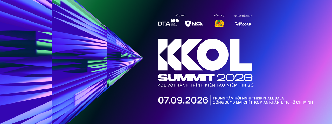 KOL Summit 2026 sẽ diễn ra v&agrave;o ng&agrave;y 7/9 tới tại TP HCM. Ảnh: BTC