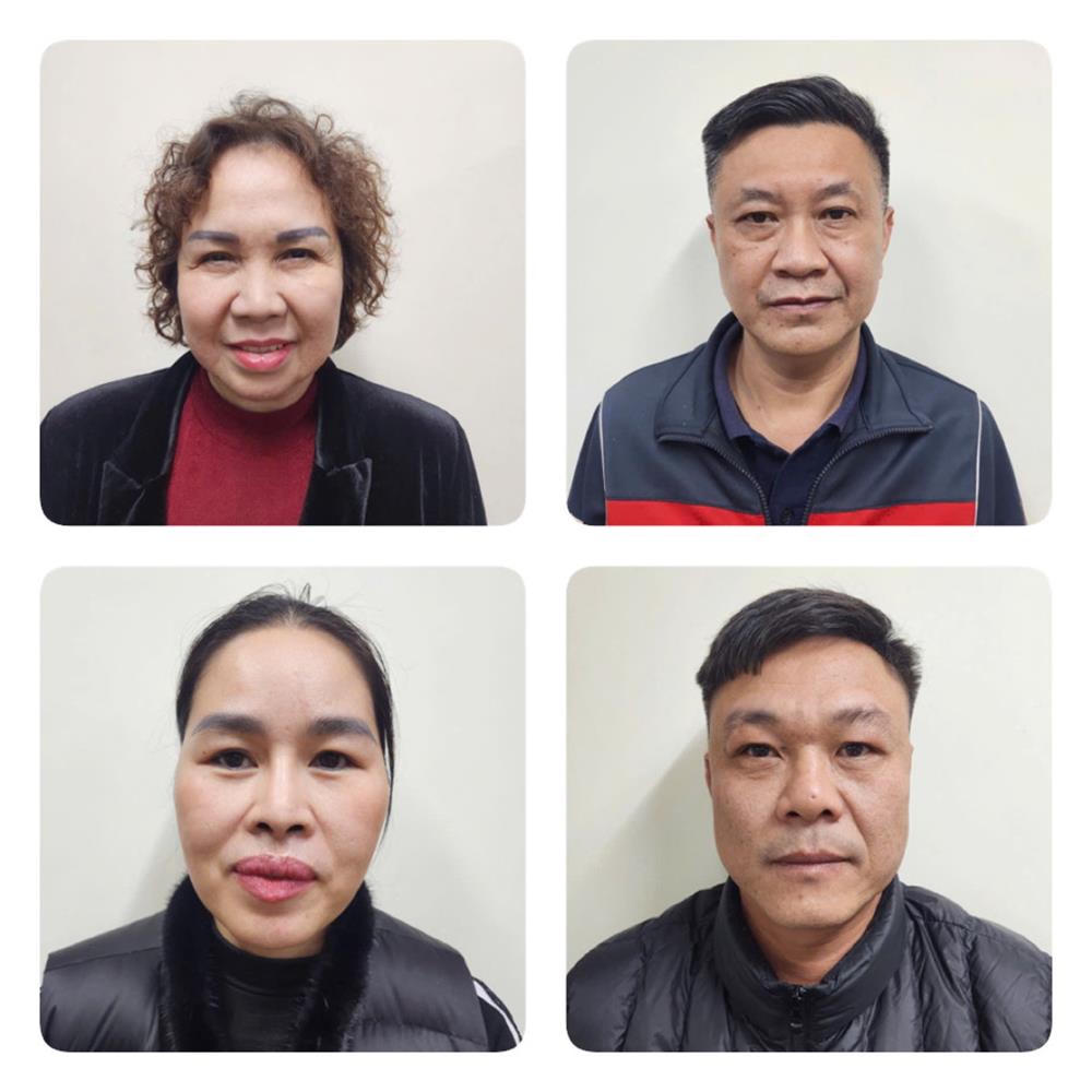 Một số bị can trong vụ &aacute;n. (Ảnh: Bộ C&ocirc;ng an)