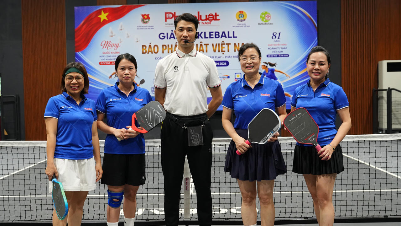 Giải Pickleball – Báo Pháp luật Việt Nam 2026: Lan tỏa tinh thần đoàn kết, gắn bó và sẻ chia