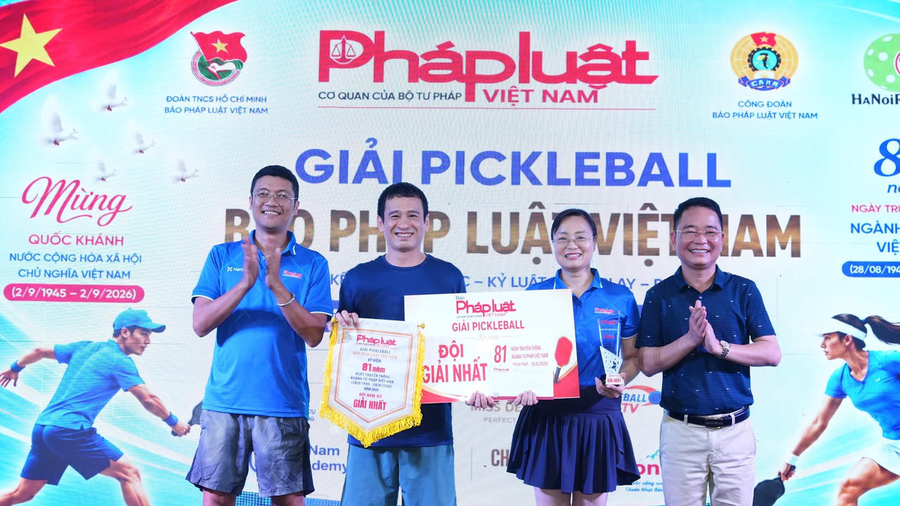 Giải Pickleball – Báo Pháp luật Việt Nam 2026: Lan tỏa tinh thần đoàn kết, gắn bó và sẻ chia