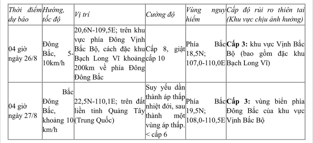 B&atilde;o số 4 g&acirc;y gi&oacute; mạnh, giật cấp 10 tr&ecirc;n Vịnh Bắc Bộ