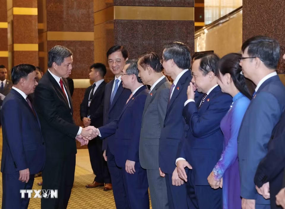 Lễ đ&oacute;n Ủy vi&ecirc;n Bộ Ch&iacute;nh trị, Thường trực Ban B&iacute; thư Trần Cẩm T&uacute; thăm ch&iacute;nh thức Singapore - Ảnh 2.