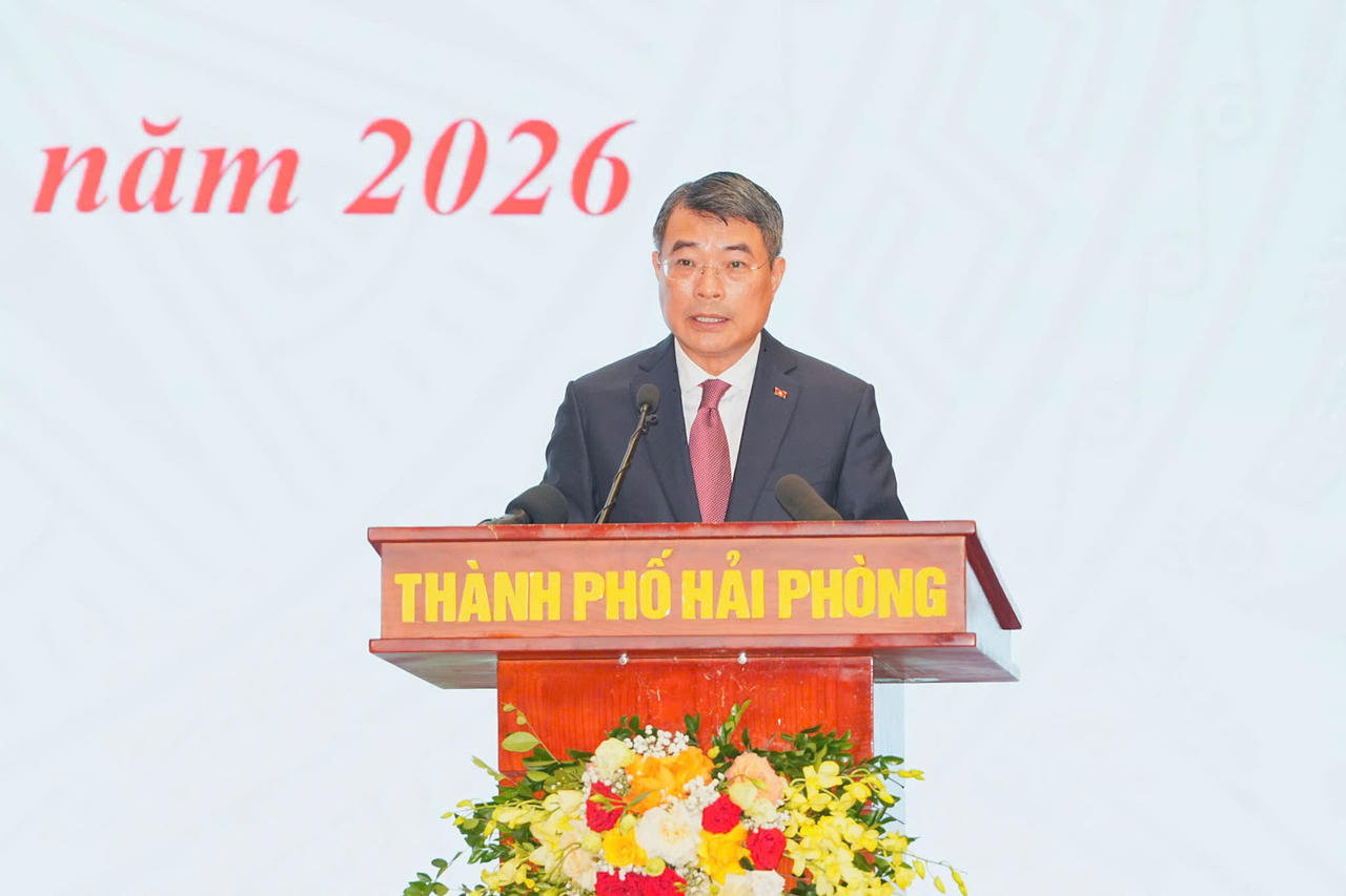 Thủ tướng Ch&iacute;nh phủ L&ecirc; Minh Hưng ph&aacute;t biểu tại buổi Lễ. (ảnh Đ&agrave;m Thanh)
