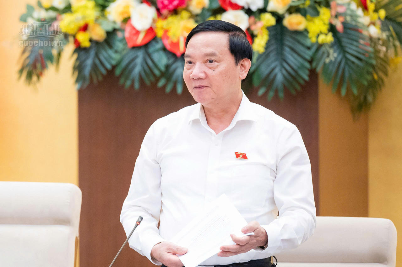 Ph&oacute; Chủ tịch Quốc hội Nguyễn Khắc Định ph&aacute;t biểu kết luận.