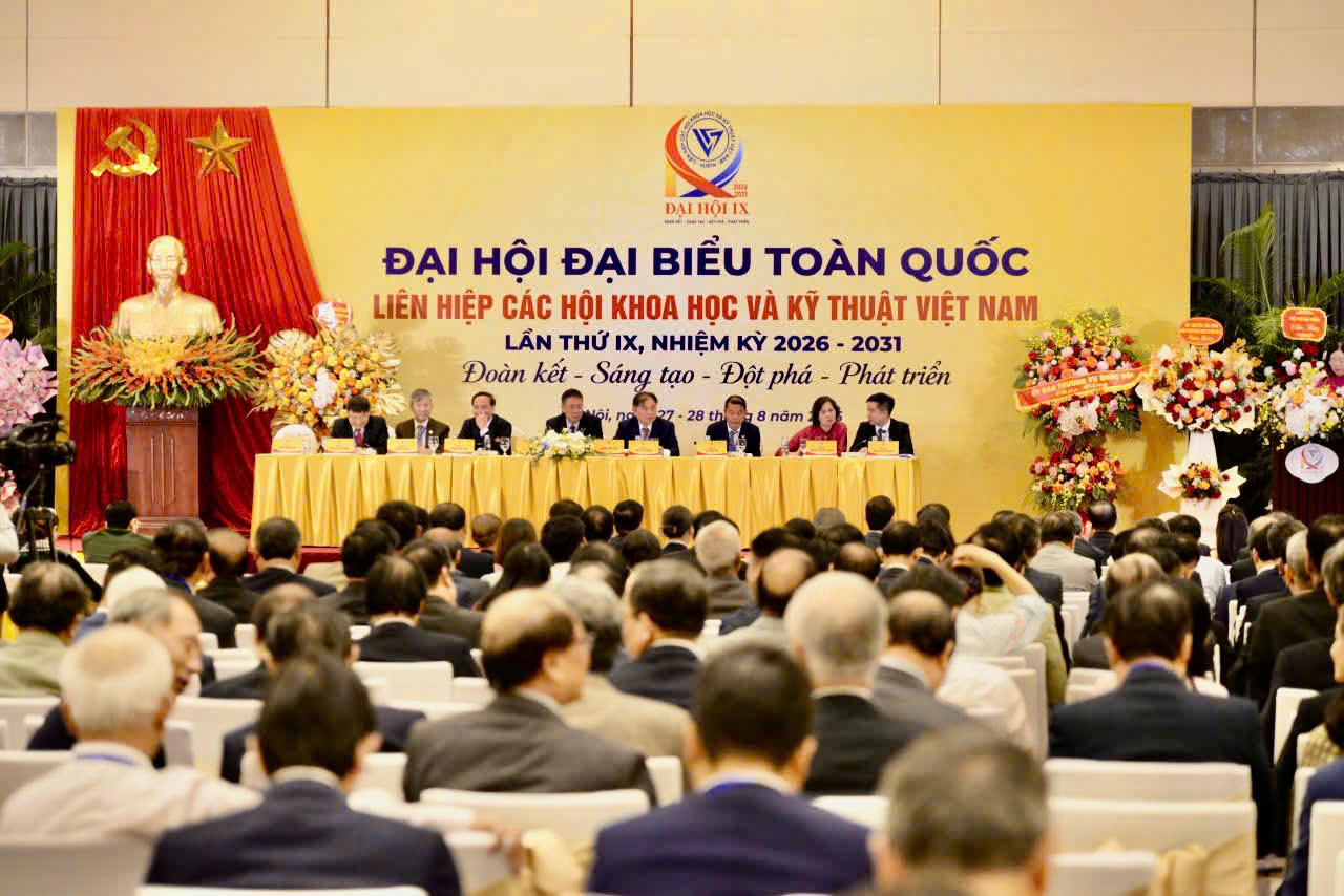 Li&ecirc;n hiệp c&aacute;c Hội Khoa học v&agrave; Kỹ thuật Việt Nam long trọng tổ chức Đại hội đại biểu to&agrave;n quốc lần thứ IX, nhiệm kỳ 2026 - 2031. (Ảnh trong b&agrave;i: BTC cung cấp)