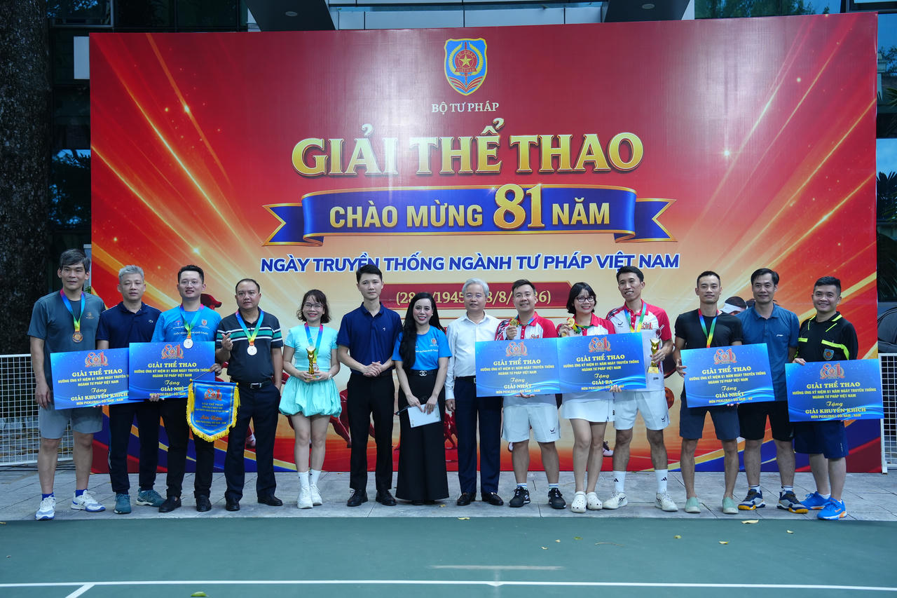 S&ocirc;i động giải thể thao mừng 81 năm ng&agrave;y truyền thống Ng&agrave;nh Tư ph&aacute;p