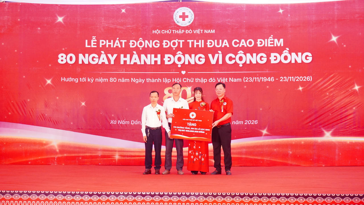 Hội Chữ thập đỏ Việt Nam khởi động 80 ngày hành động vì cộng đồng