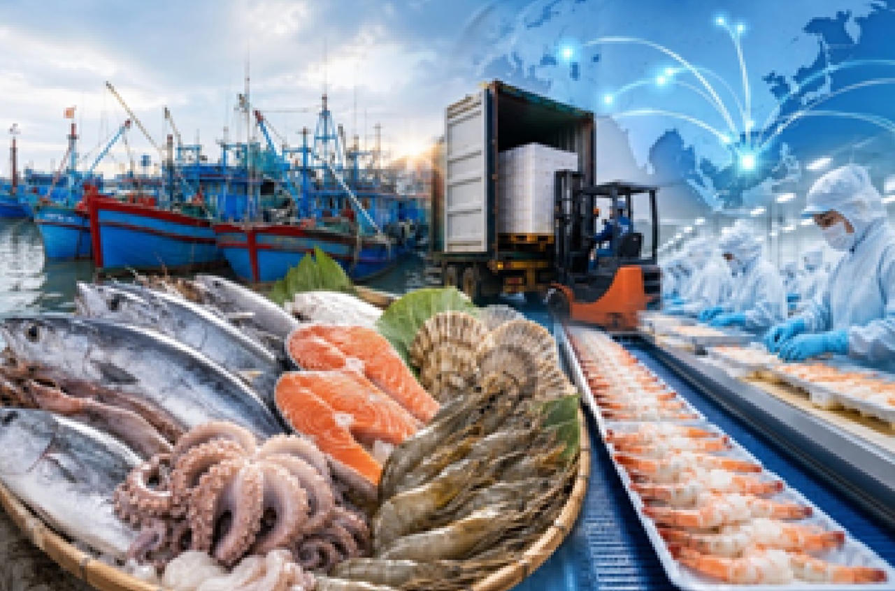 Xuất khẩu thủy sản tiếp tục l&agrave; mũi nhọn chủ lực của ng&agrave;nh N&ocirc;ng nghiệp. (Ảnh: Tiến Thịnh (Cục Thủy sản v&agrave; Kiểm ngư)