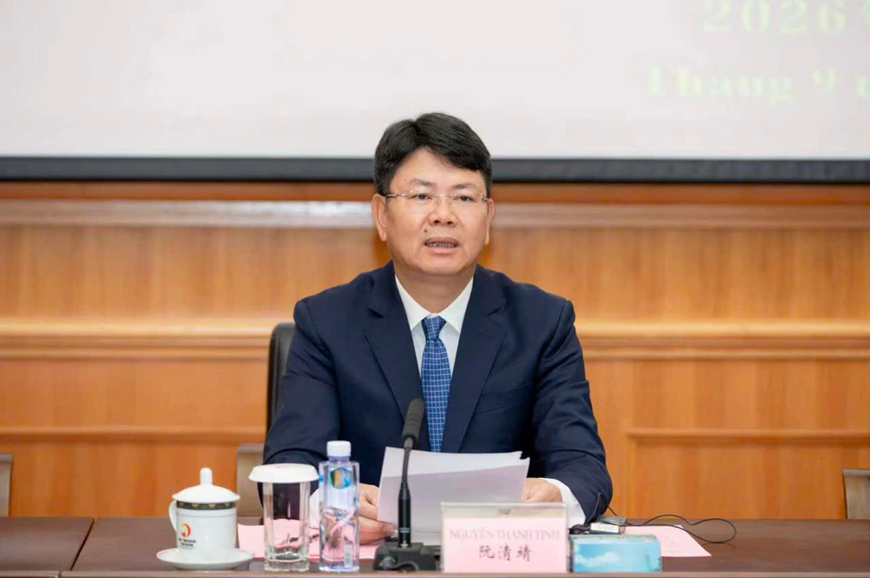 Thứ trưởng Nguyễn Thanh Tịnh ph&aacute;t biểu tại Lễ khai giảng.