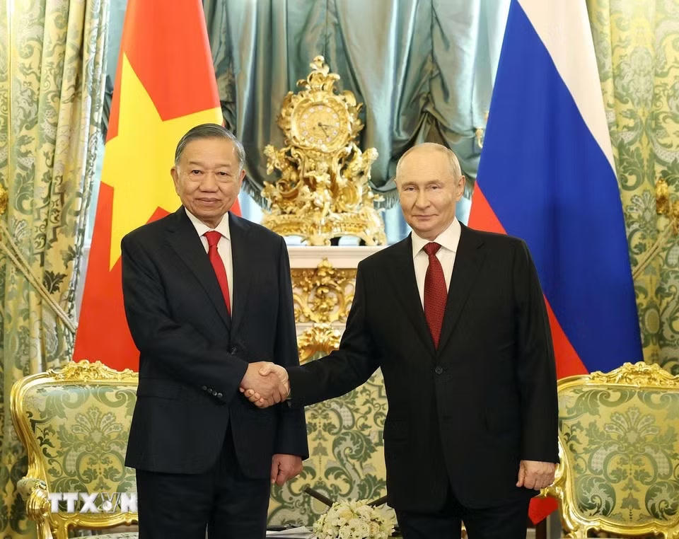 Tổng thống Nga Putin chủ tr&igrave; Lễ đ&oacute;n Tổng B&iacute; thư, Chủ tịch nước T&ocirc; L&acirc;m c&ugrave;ng Phu nh&acirc;n- Ảnh 4.