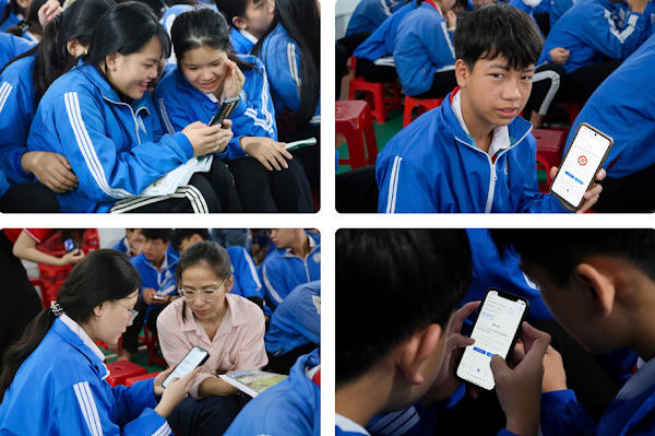 C&aacute;c học sinh h&agrave;o hứng tham gia cuộc thi