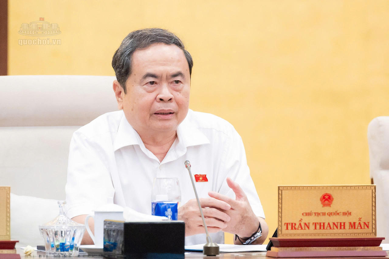Chủ tịch Quốc hội Trần Thanh Mẫn ph&aacute;t biểu tại phi&ecirc;n họp. Ảnh: Quochoi.vn