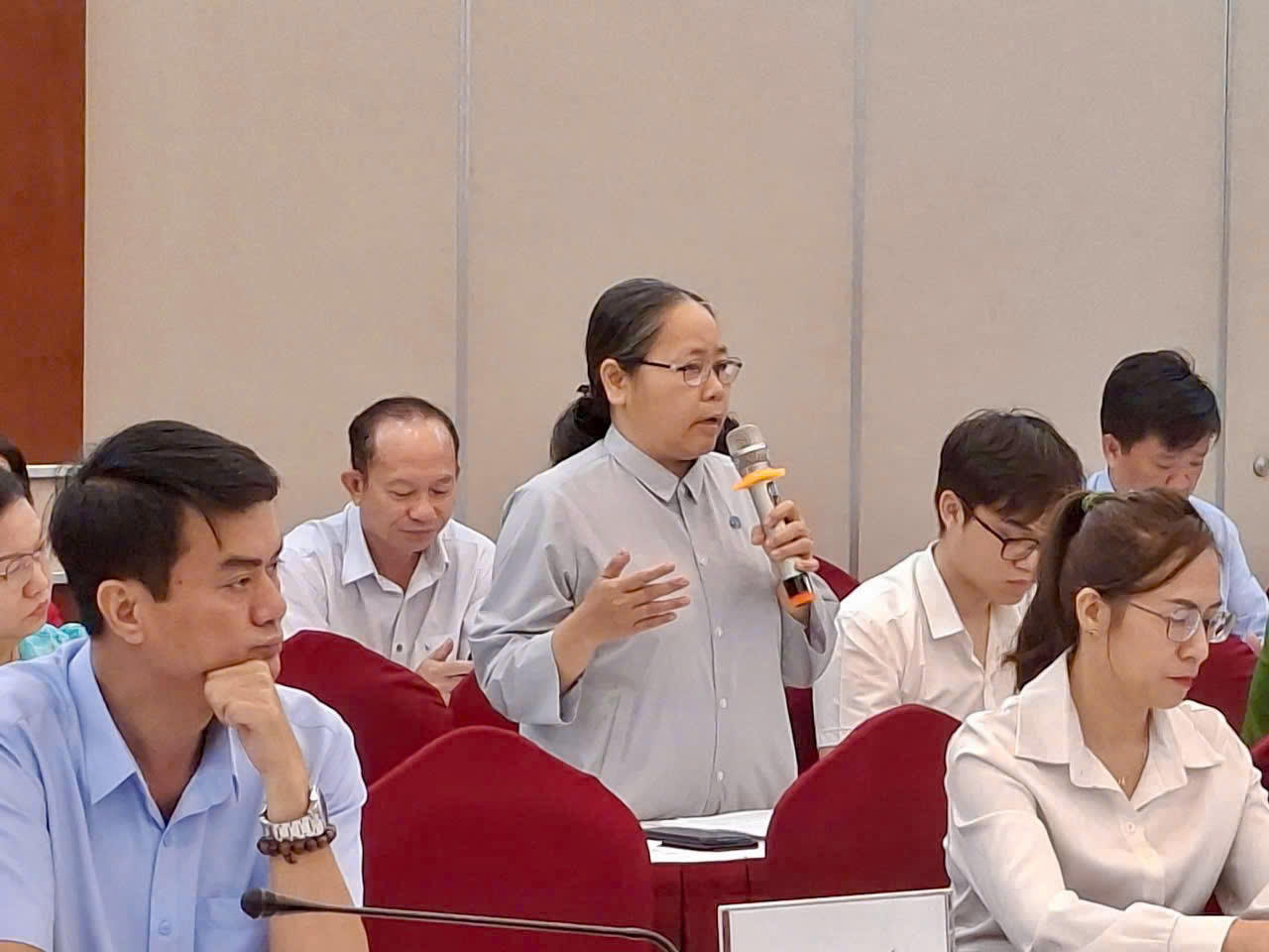 Đại diện Trung t&acirc;m Bảo trợ trẻ em Tam B&igrave;nh đ&oacute;ng g&oacute;p &yacute; kiến về sửa đổi, bổ sung Luật Nu&ocirc;i con nu&ocirc;i. (Ảnh: B&ugrave;i Y&ecirc;n)