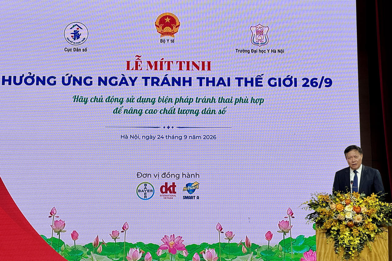 Thứ trưởng Bộ Y tế Đỗ Xu&acirc;n Tuy&ecirc;n ph&aacute;t biểu tại Lễ M&iacute;t tinh. (Ảnh: PV)