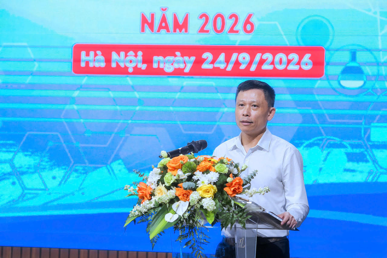 PGS.TS Nguyễn Th&agrave;nh Lợi &ndash; Ph&oacute; Gi&aacute;m đ&oacute;c Cơ quan B&aacute;o v&agrave; Ph&aacute;t thanh, truyền h&igrave;nh H&agrave; Nội &ndash; Trưởng Ban tổ chức ph&aacute;t biểu khai mạc.