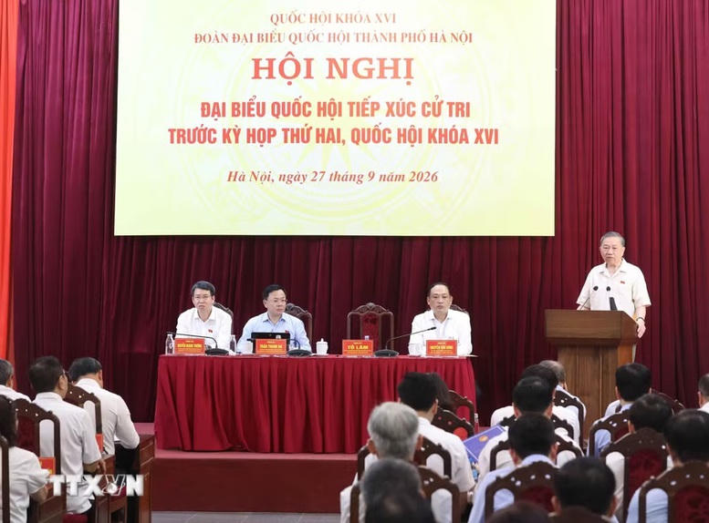 Tổng B&iacute; thư, Chủ tịch nước T&ocirc; L&acirc;m: Thủ đ&ocirc; kh&ocirc;ng chỉ ph&aacute;t triển nhanh m&agrave; phải c&oacute; chất lượng, bản sắc v&agrave; ng&agrave;y c&agrave;ng đ&aacute;ng sống- Ảnh 3.