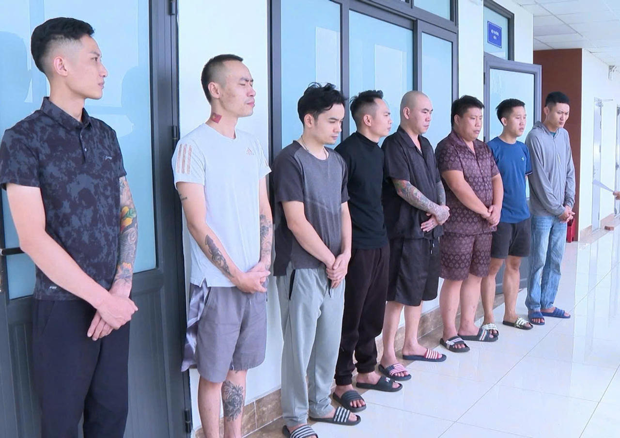 C&aacute;c đối tượng tại cơ quan C&ocirc;ng an. (Ảnh: Bộ C&ocirc;ng an)