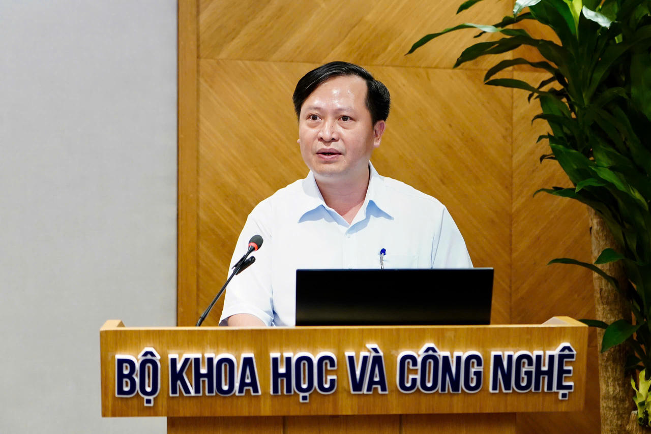 Cục trưởng Cục Đổi mới s&aacute;ng tạo Nguyễn Mai Dương cung cấp th&ocirc;ng tin về Ng&agrave;y hội Đổi mới s&aacute;ng tạo quốc gia. (Ảnh: MST)