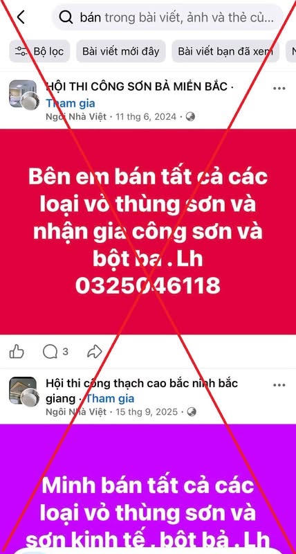 Rao bán sơn trên Facebook, chiếm đoạt gần 80 triệu đồng