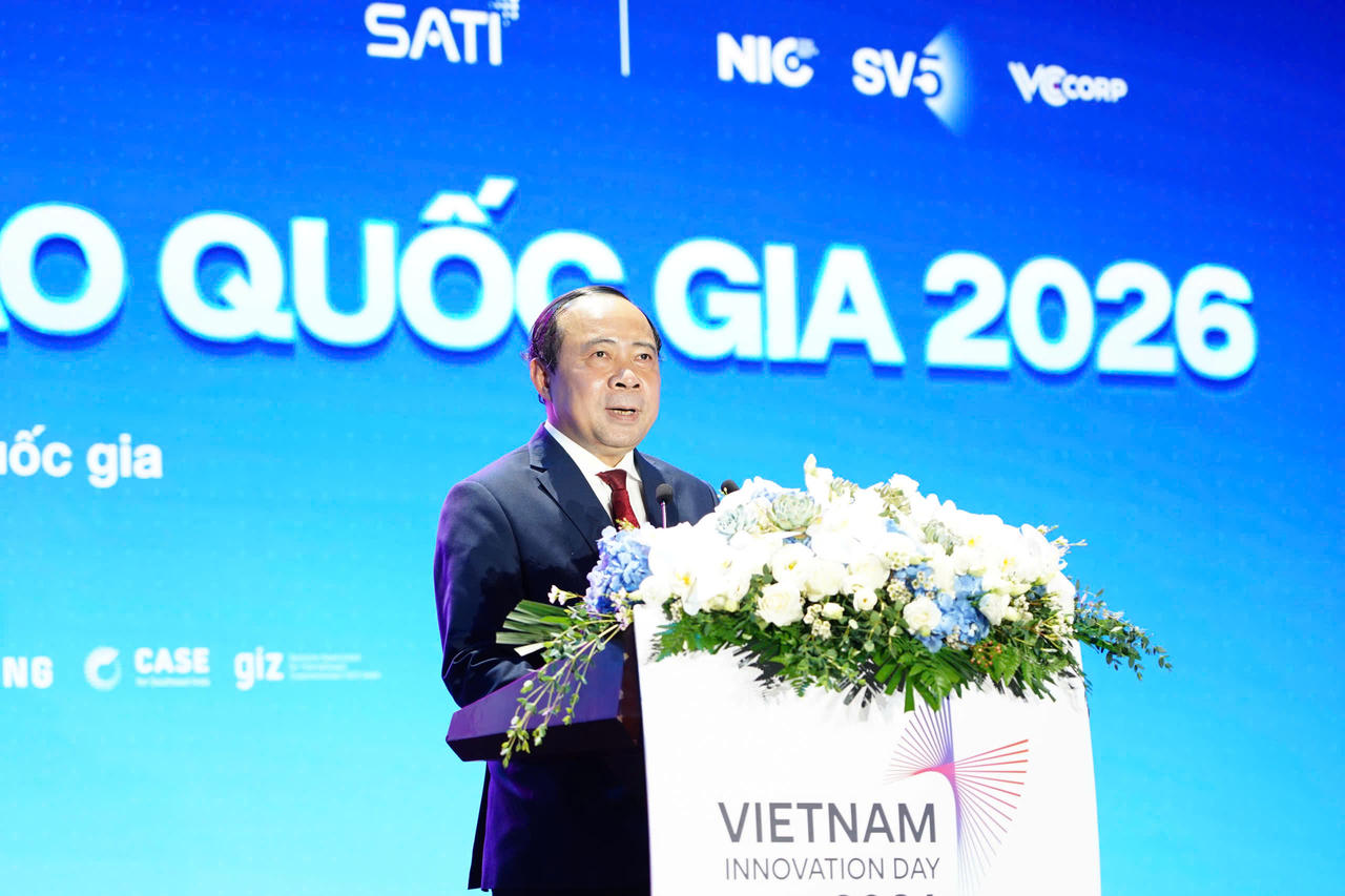 Bộ trưởng Bộ Khoa học v&agrave; C&ocirc;ng nghệ Vũ Hải Qu&acirc;n. (Nguồn: MST)