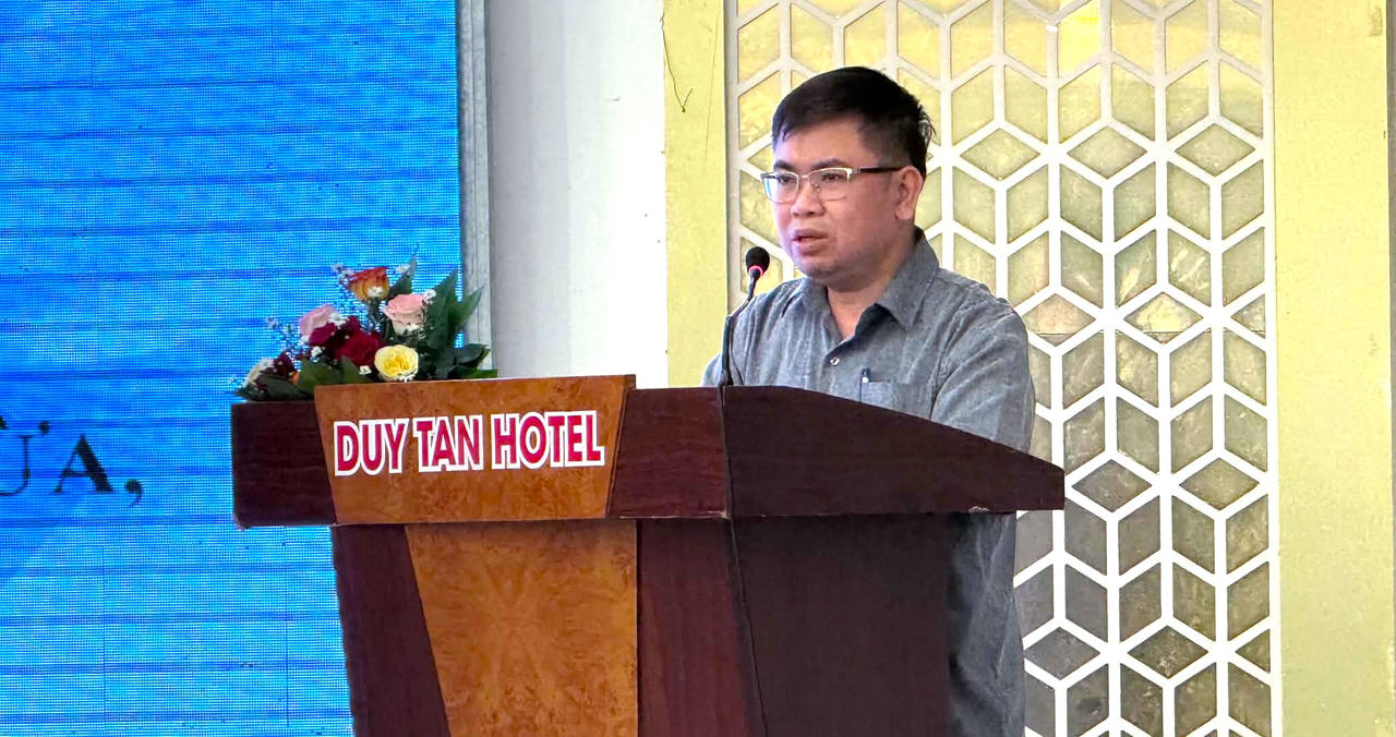 &Ocirc;ng Cao Đăng Vinh - Ph&oacute; Cục trưởng Cục Ph&aacute;p luật - d&acirc;n sự, kinh tế, Bộ Tư ph&aacute;p ph&aacute;t biểu tại hội nghị. (Ảnh: T.Nhung)