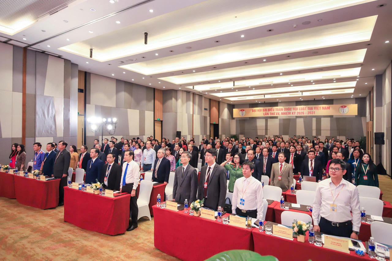 Đại hội đại biểu toàn quốc Hội Luật gia Việt Nam lần thứ XV bước vào phiên làm việc đầu tiên