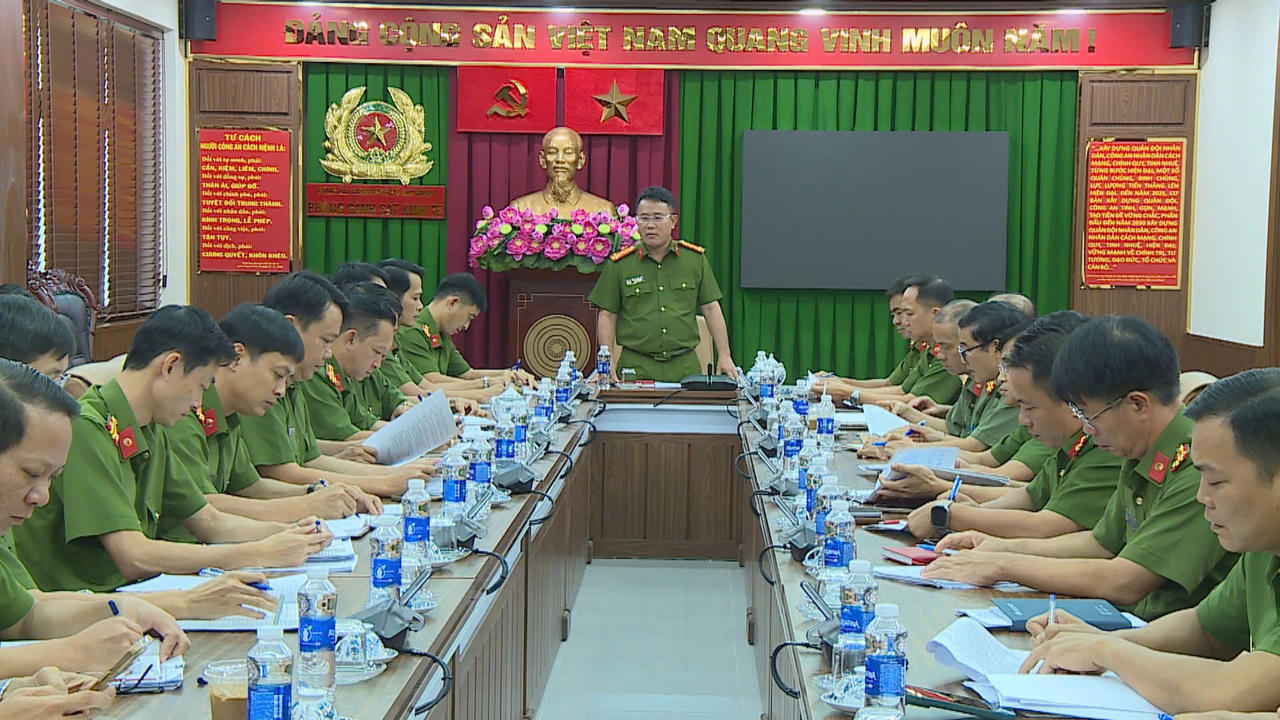 C&ocirc;ng an TP HCM họp &aacute;n. Ảnh: C&ocirc;ng an cung cấp