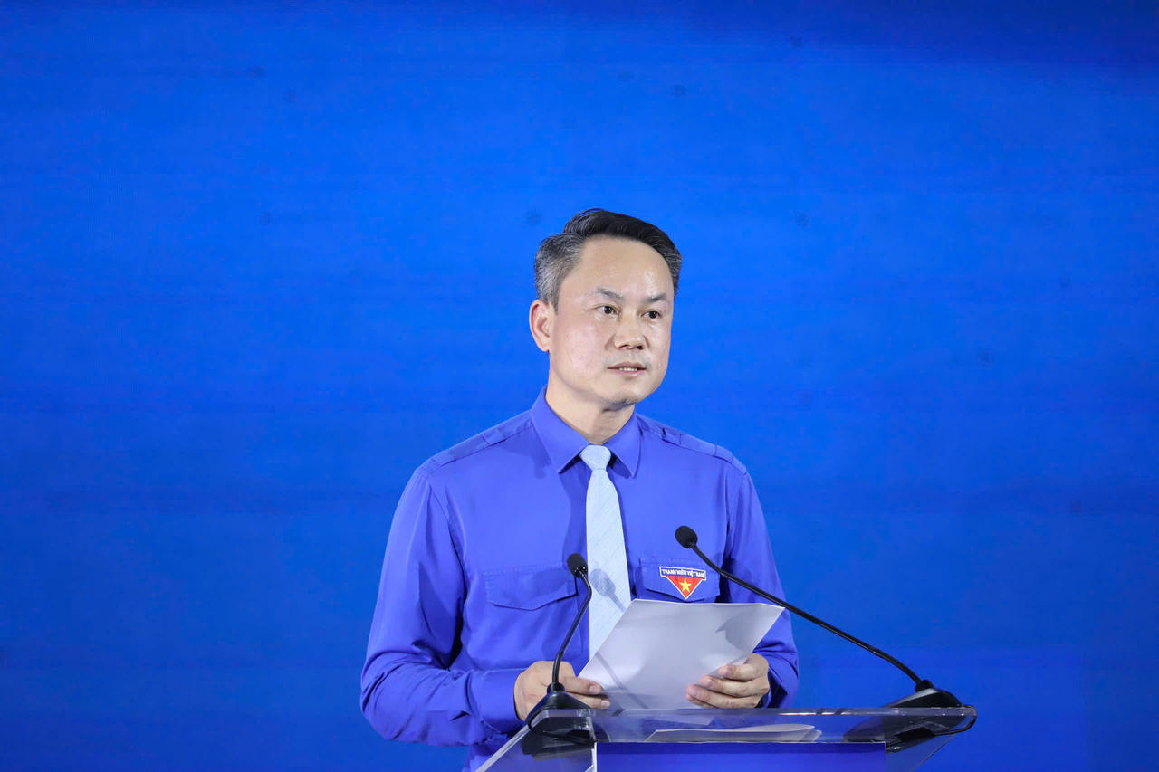 Trong diễn văn kỷ niệm, &ocirc;ng Nguyễn Kim Quy, Chủ tịch Trung ương Hội LHTN Việt Nam, khẳng định lịch sử ph&aacute;t triển của Hội lu&ocirc;n gắn liền với lịch sử d&acirc;n tộc. (Ảnh: Đ.H)