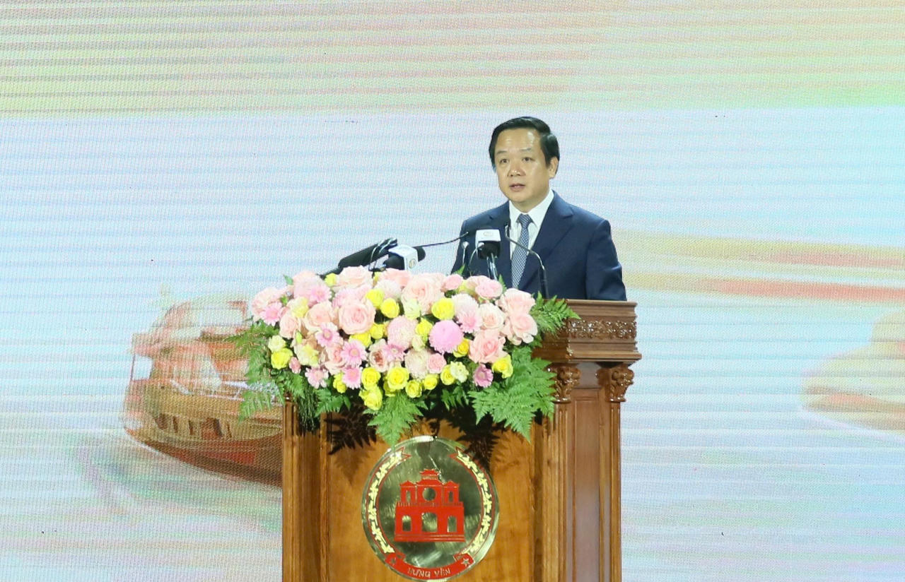 B&iacute; thư Tỉnh ủy Hưng Y&ecirc;n Phạm Quang Ngọc ph&aacute;t biểu tại Hội nghị. (Ảnh ĐB)