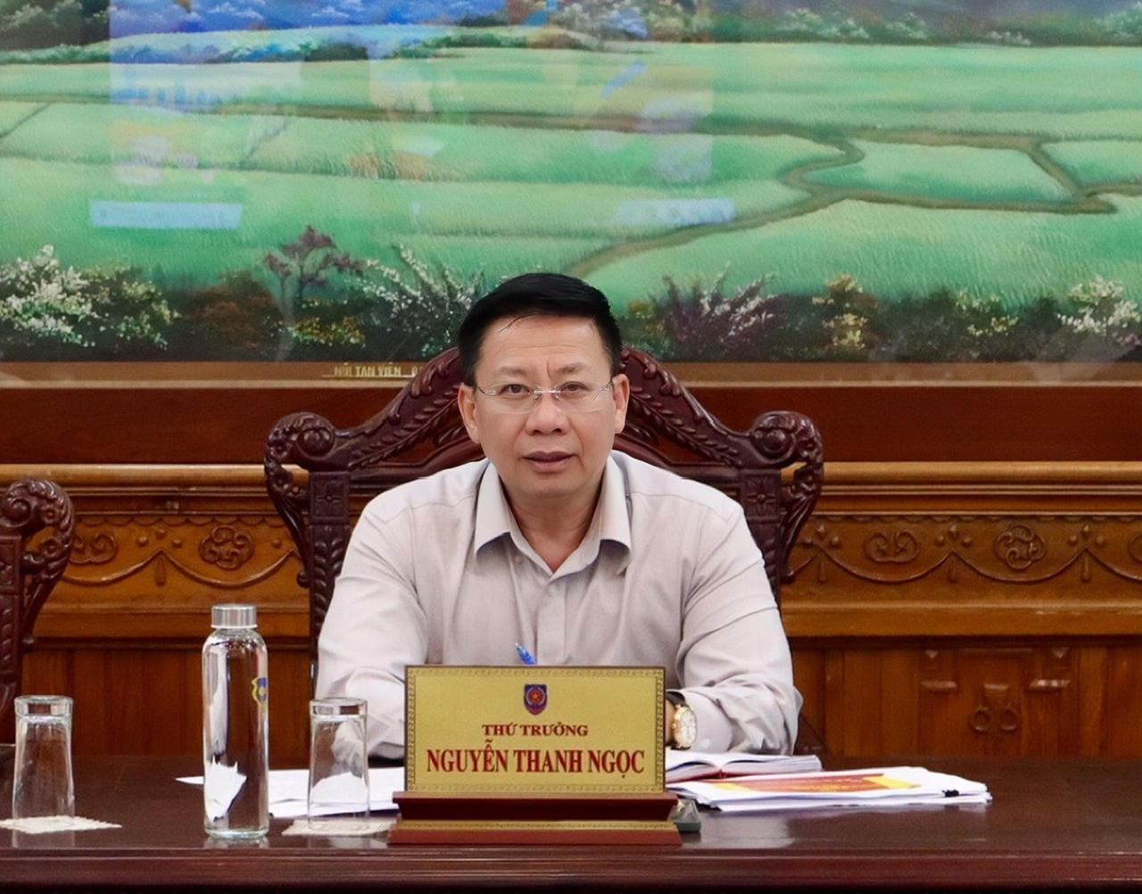 Thứ trưởng Nguyễn Thanh Ngọc ph&aacute;t biểu kết luận.