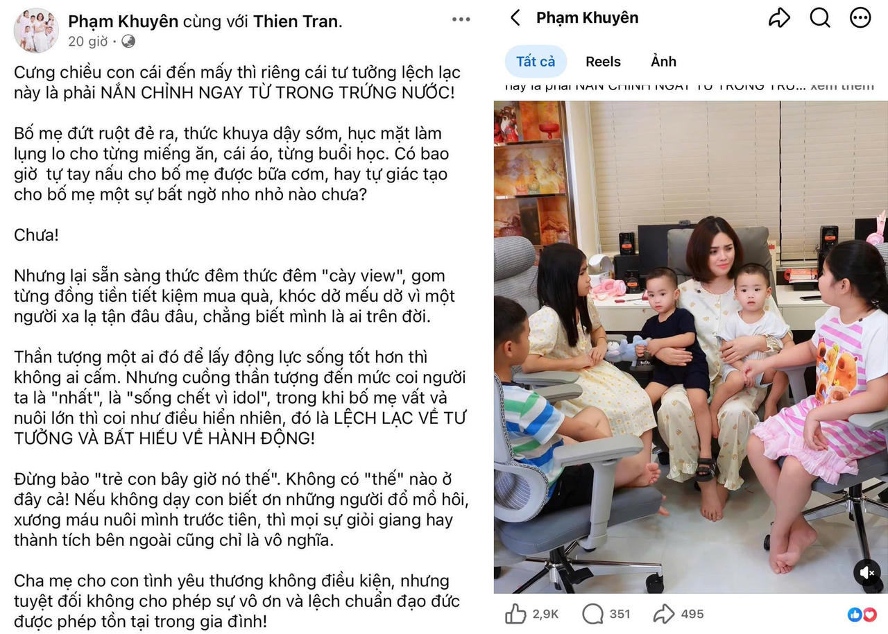 B&agrave;i đăng của chị Phạm Khuy&ecirc;n nhận được h&agrave;ng trăm ngh&igrave;n lượt xem, th&iacute;ch, b&igrave;nh luận v&agrave; chia sẻ (Ảnh chụp m&agrave;n h&igrave;nh)