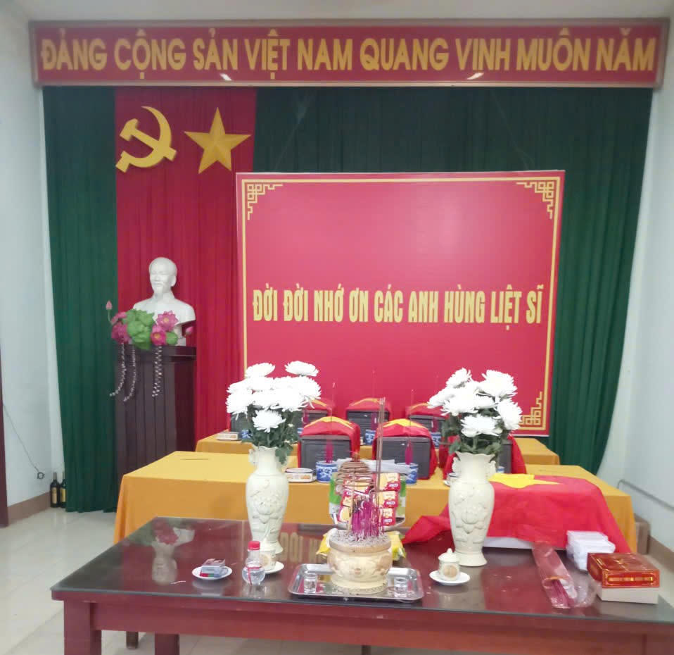 C&aacute;c h&agrave;i cốt liệt sĩ đ&atilde; được đưa về qu&agrave;n tại đơn vị Đội t&igrave;m kiếm, quy tập h&agrave;i cốt liệt sĩ số 2, Ph&ograve;ng Ch&iacute;nh trị, Bộ CHQS tỉnh. (Ảnh: Bộ CHQS tỉnh Quảng Trị)