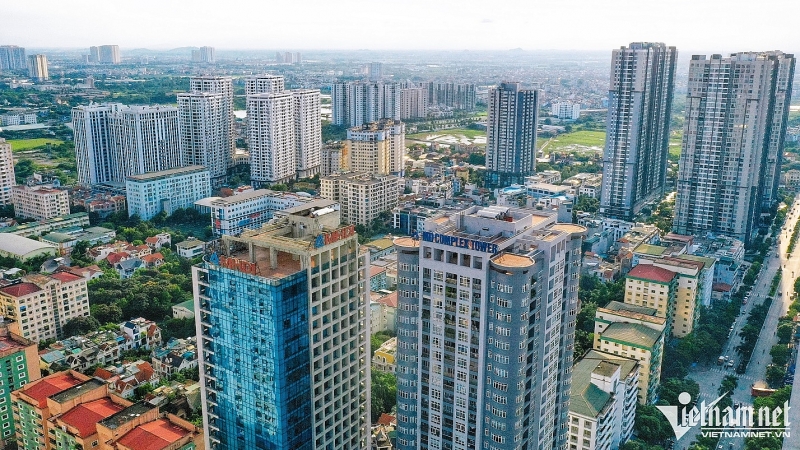 Lĩnh vực bất động sản, xây dựng đang chiếm dụng vốn lớn của nền kinh tế (ảnh: Hoàng Hà)