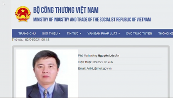 Bộ Công thương chưa xem xét bổ nhiệm lại chức vụ Phó Vụ trưởng đối với ông Nguyễn Lộc An