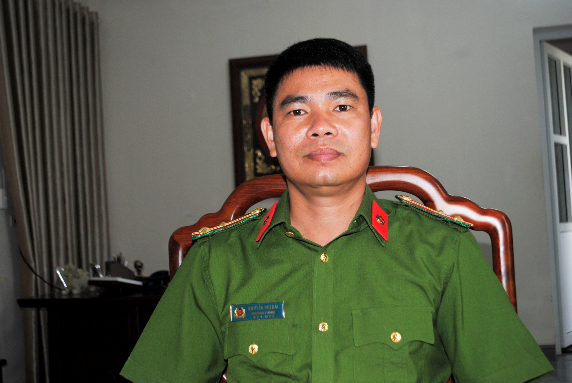 Thượng tá Nguyễn Phi Hải, Trưởng phòng CSHS Công an Hà Tĩnh.