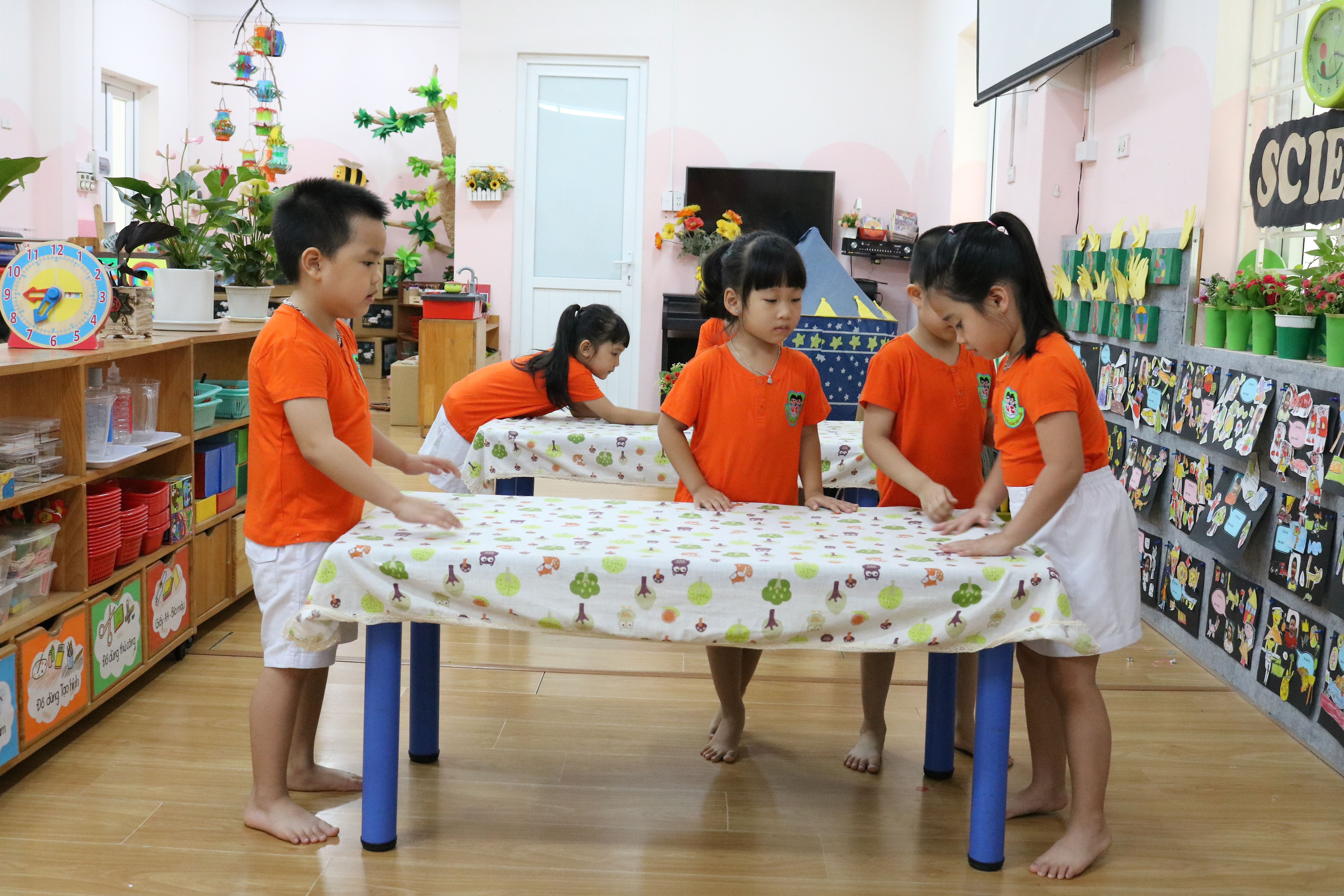 Học sinh Trường Mầm non Việt Triều (Hà Nội).