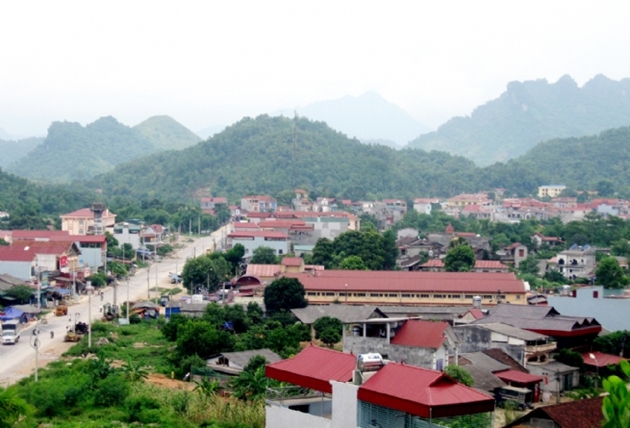 Một góc thị trấn Yến Lạc, huyện Na Rì. Ảnh: Internet