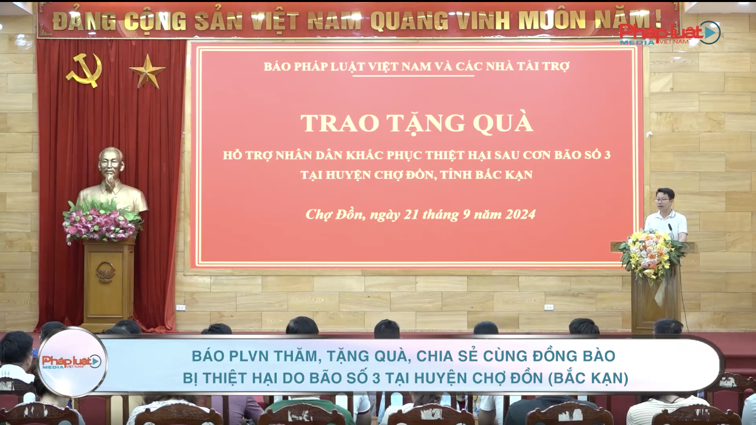 Báo PLVN Thăm, tặng quà, chia sẻ cùng đồng bào bị thiệt hại do bão số 3 tại huyện Chợ Đồn (Bắc Kạn)