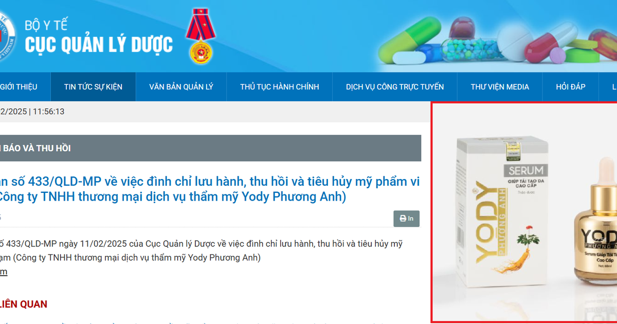 Tiêu huỷ, đình chỉ lưu hành hàng chục lô mỹ phẩm nhãn hiệu "Yody Phương Anh"