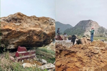 Công an vào cuộc vụ nổ mìn khiến đá tảng đè nát hàng chục ngôi mộ