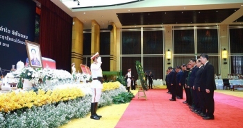 Thủ tướng Phạm Minh Chính dự Lễ truy điệu đồng chí Khamtay Siphandone