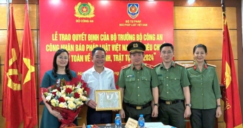 Báo Pháp luật Việt Nam được công nhận đạt chuẩn 'An toàn về an ninh, trật tự' năm 2024