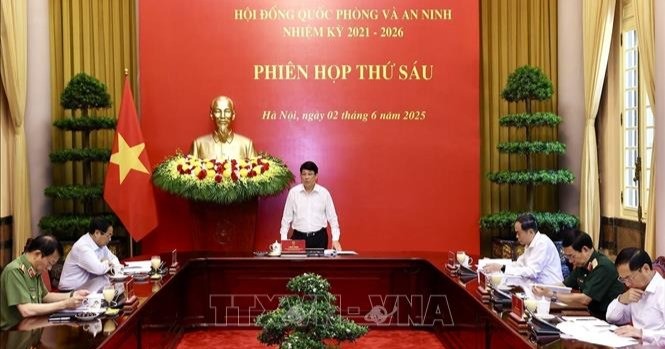 Chủ tịch nước Lương Cường chủ trì phiên họp thứ 6 Hội đồng Quốc phòng và An ninh