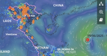 Xuất hiện vùng áp thấp trên biển Đông