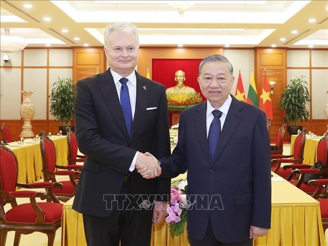 Tổng Bí thư Tô Lâm tiếp Tổng thống Litva Gitanas Nauseda