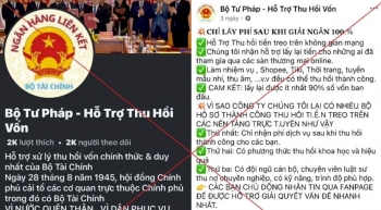Cảnh báo tài khoản mạng xã hội mạo danh Bộ Tư pháp, đăng tải thông tin sai lệch