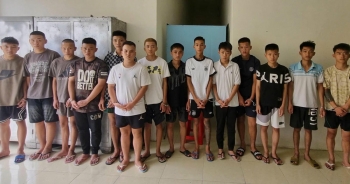 Tạm giữ 14 đối tượng gây rối, dùng hung khí tấn công người đi đường ở Thanh Hóa