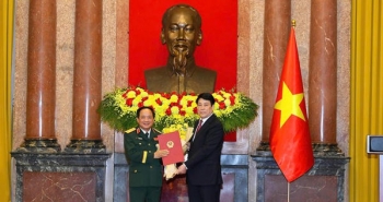 Chủ tịch nước trao quyết định thăng quân hàm, cấp bậc hàm Đại tướng, Thượng tướng cho 7 đồng chí sĩ quan Quân đội nhân dân và Công an nhân dân