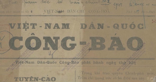Nội dung tuyên cáo thành lập Chính phủ lâm thời Việt Nam Dân chủ Cộng hòa trên Công báo